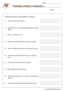 Algebraic Expressions