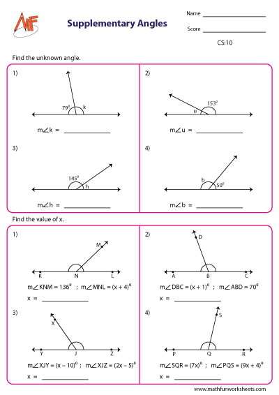 Complementary and Supplementary Angles