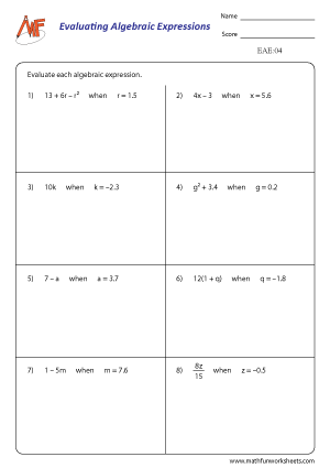 Evaluate Algebraic Identities
