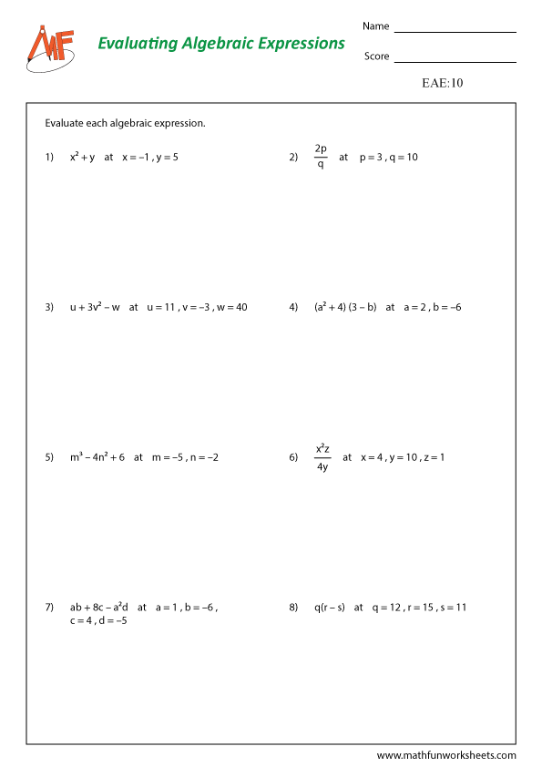 Evaluate Algebraic Identities