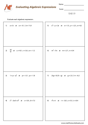 Evaluate Algebraic Identities