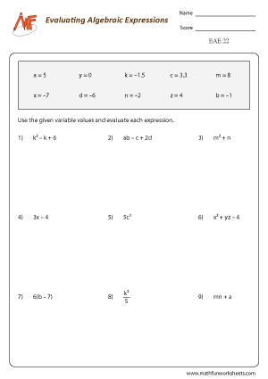Evaluate Algebraic Identities