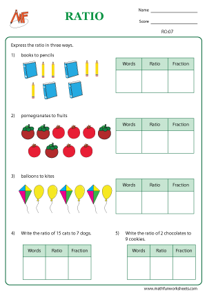 Ratio Worksheets