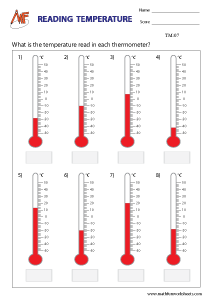 Temperature Worksheets