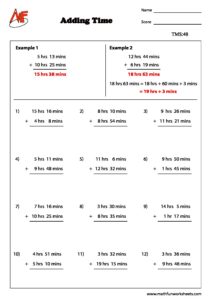 Time Worksheets