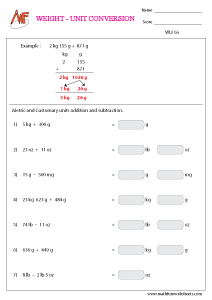Weight Unit Conversion