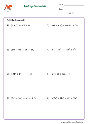 Adding Polynomials