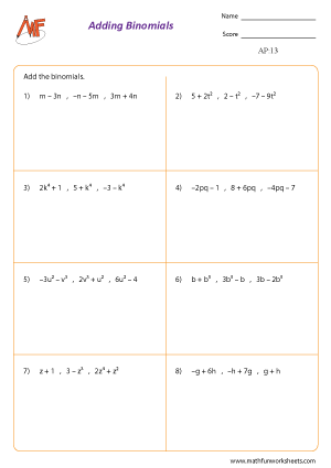Adding Polynomials