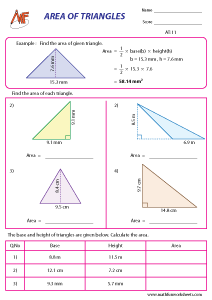 Area of Triangles