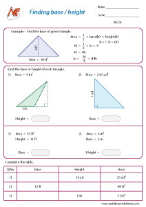 Area of Triangles