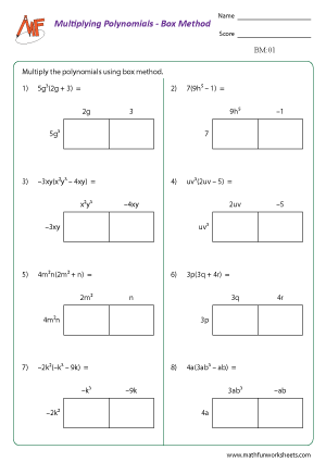 Polynomials – Box method