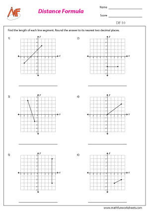 Distance Worksheets