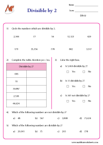 Divisibility Rules