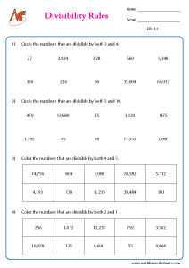 Divisibility Rules
