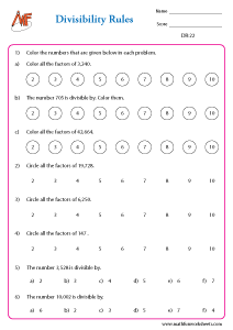 Divisibility Rules