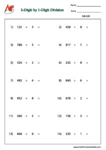 Division Worksheets