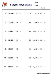 Division Worksheets