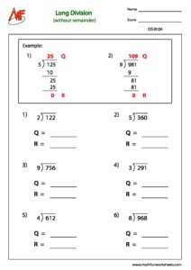 Long Division without Remainder