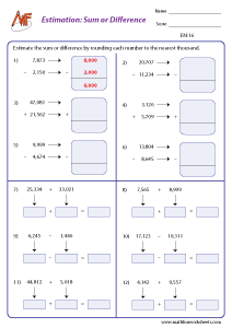 Estimation Worksheets