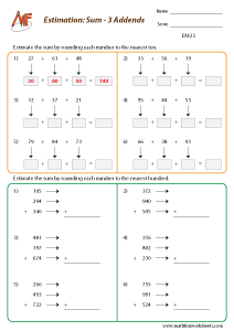 Estimation Worksheets
