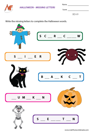 Halloween Worksheets