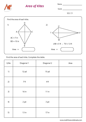 Kite Worksheets