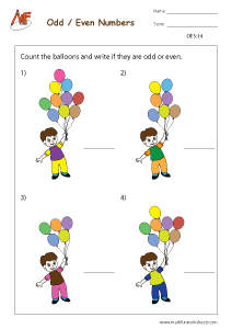 Odd and Even Number Worksheets