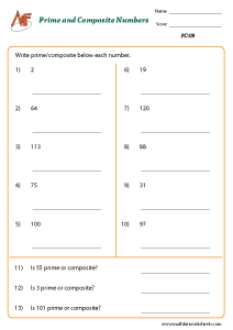 Prime and Composite Numbers