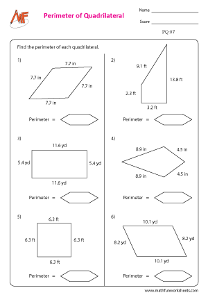 Perimeter of Quadrilaterals