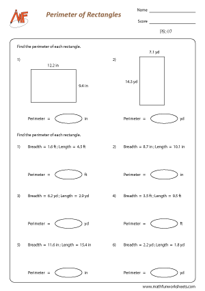 Perimeter of Rectangles