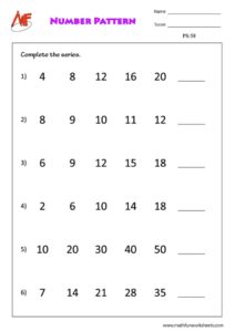 Pattern Worksheets