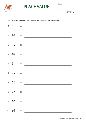 Place Value Worksheets