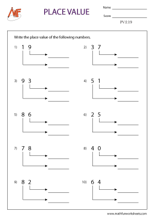 Place Value Worksheets