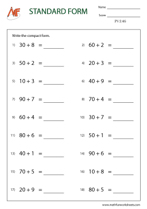 Place Value Worksheets