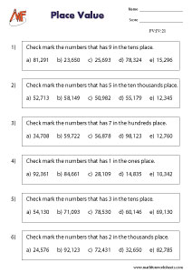 5-Digit Place Value Worksheets