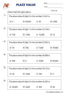 5-Digit Place Value Worksheets