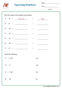 Squares and Cubes of Numbers