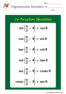 Trigonometric Charts