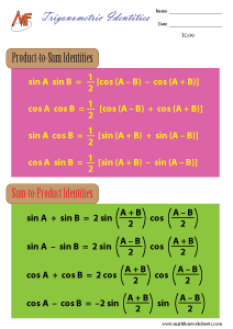 Trigonometric Charts