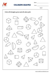 3D Shapes Worksheets