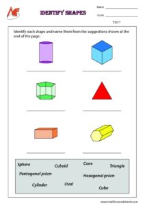3D Shapes Worksheets