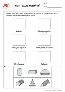 3D Shapes Worksheets