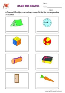 3D Shapes Worksheets
