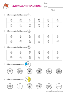 Types of Fractions Worksheets
