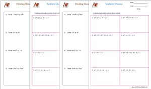 DIVIDING POLYNOMIALS
