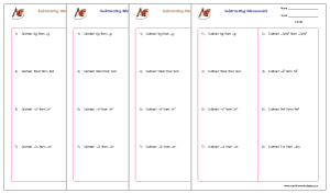 SUBTRACTING POLYNOMIALS